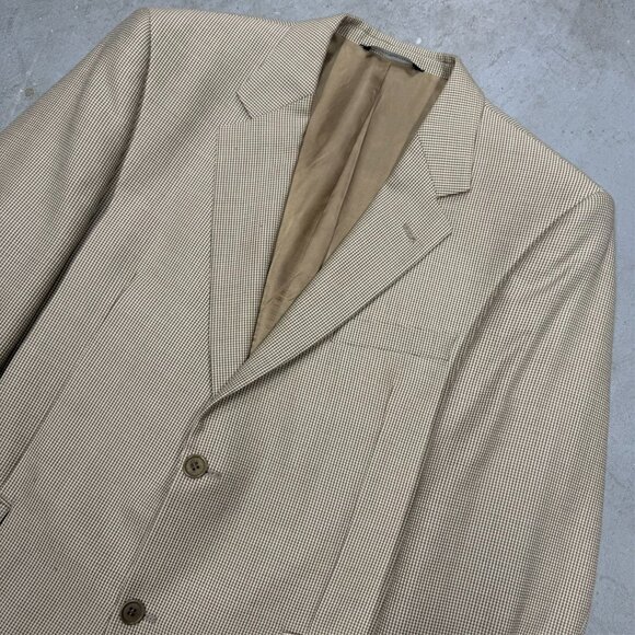 Coppley Hopsack Blazer Wool Sport Coat "Cantoni" Beige 42R - Picture 3 of 9